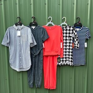 Girls Jumpsuit Dresses & Tracksuit 6-Piece Set Size S